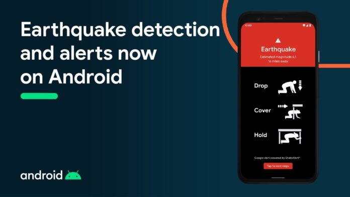 google earthquake detection tool